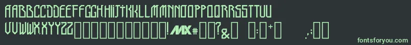 TriboRegular Font – Green Fonts on Black Background