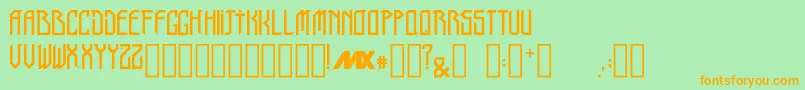 TriboRegular Font – Orange Fonts on Green Background