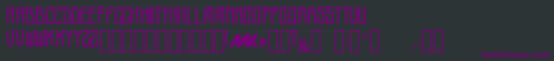 TriboRegular Font – Purple Fonts on Black Background