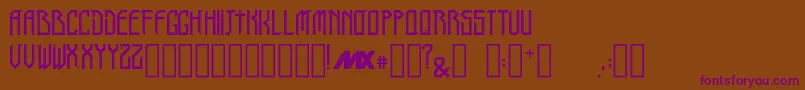 TriboRegular Font – Purple Fonts on Brown Background