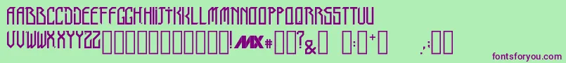 TriboRegular Font – Purple Fonts on Green Background