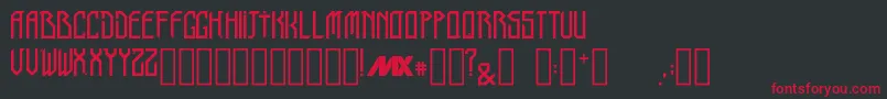 TriboRegular Font – Red Fonts on Black Background