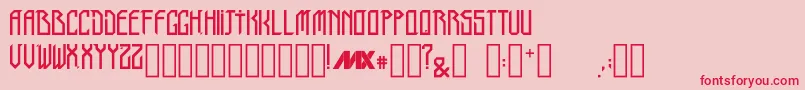 TriboRegular Font – Red Fonts on Pink Background