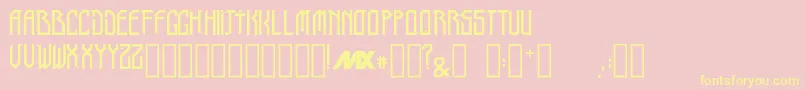 TriboRegular Font – Yellow Fonts on Pink Background