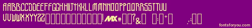 TriboRegular Font – Yellow Fonts on Purple Background