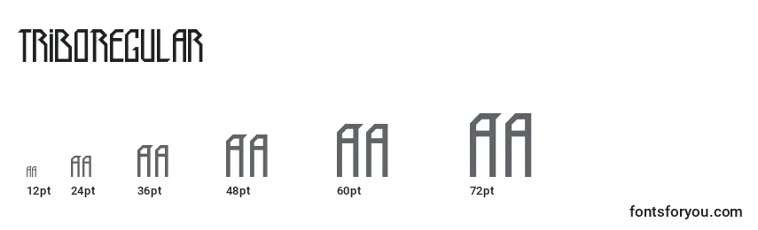 TriboRegular Font Sizes