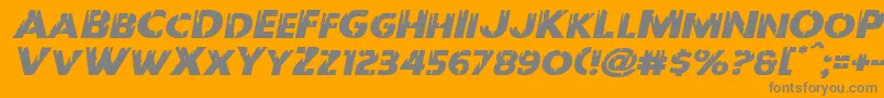 Redundeadexpandital Font – Gray Fonts on Orange Background