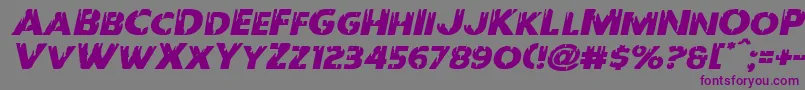 Redundeadexpandital Font – Purple Fonts on Gray Background
