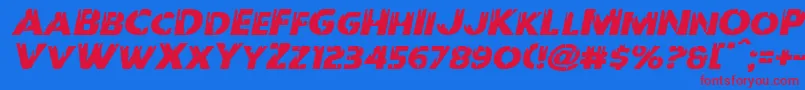Redundeadexpandital-fontti – punaiset fontit sinisellä taustalla