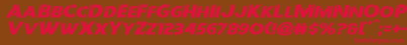 Redundeadexpandital Font – Red Fonts on Brown Background