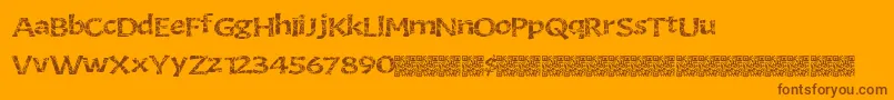 Gourmetking Font – Brown Fonts on Orange Background