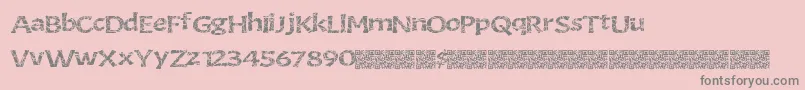 Gourmetking Font – Gray Fonts on Pink Background