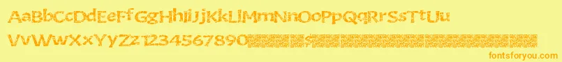 Gourmetking Font – Orange Fonts on Yellow Background