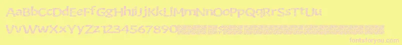Gourmetking Font – Pink Fonts on Yellow Background