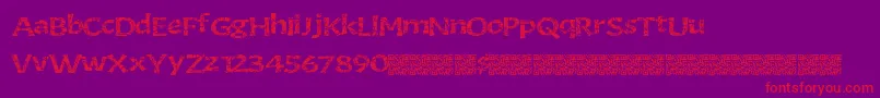 Gourmetking Font – Red Fonts on Purple Background