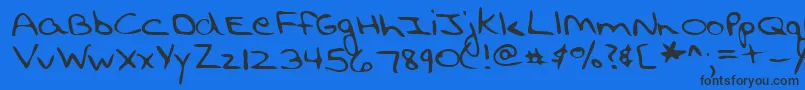 フォントLehn194 – 黒い文字の青い背景