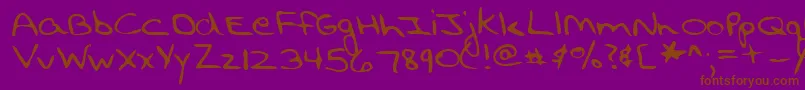 Lehn194 Font – Brown Fonts on Purple Background