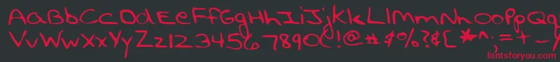 Lehn194-Schriftart – Rote Schriften auf schwarzem Hintergrund