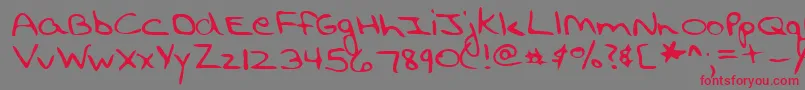 Lehn194 Font – Red Fonts on Gray Background