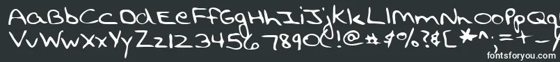 Lehn194-fontti – valkoiset fontit mustalla taustalla