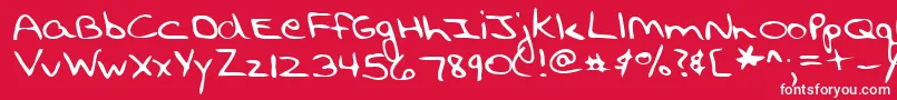 フォントLehn194 – 赤い背景に白い文字