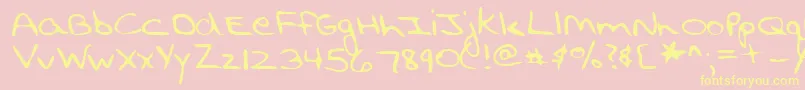 Saiba mais sobre a fonte Lehn194 Fonte Lehn194 – fontes amarelas em um fundo rosa