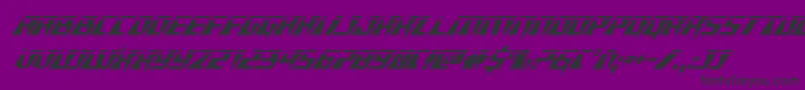 Xracerlaserital Font – Black Fonts on Purple Background