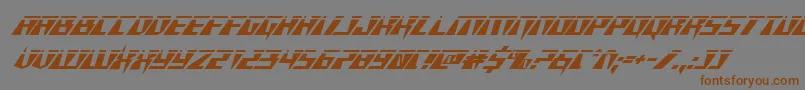 Xracerlaserital Font – Brown Fonts on Gray Background