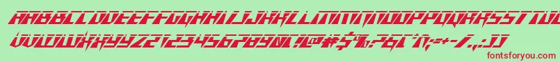 Xracerlaserital Font – Red Fonts on Green Background