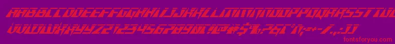 Xracerlaserital Font – Red Fonts on Purple Background