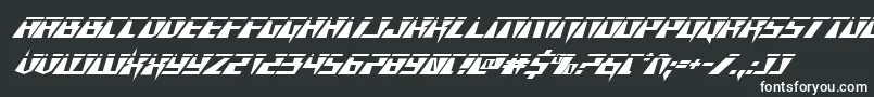 Xracerlaserital Font – White Fonts on Black Background