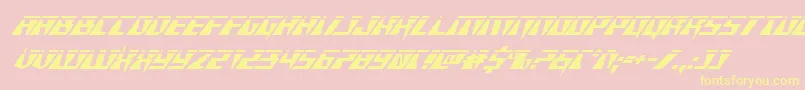 Xracerlaserital Font – Yellow Fonts on Pink Background