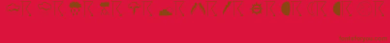 Weather Font – Brown Fonts on Red Background