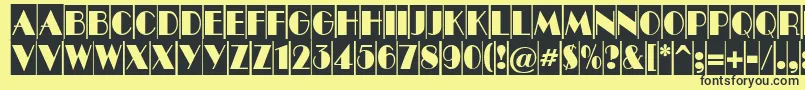 ABenttitulcmnr Font – Black Fonts on Yellow Background