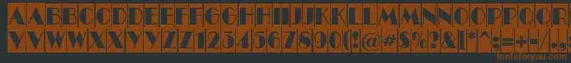 Шрифт ABenttitulcmnr – коричневые шрифты на чёрном фоне