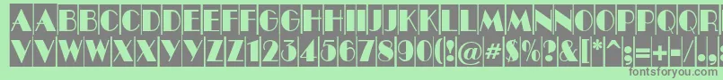 ABenttitulcmnr Font – Gray Fonts on Green Background