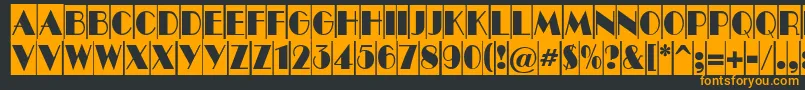 ABenttitulcmnr Font – Orange Fonts on Black Background