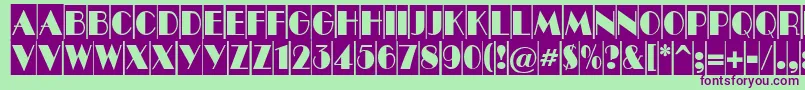 ABenttitulcmnr Font – Purple Fonts on Green Background