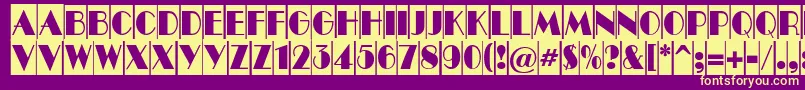 ABenttitulcmnr Font – Yellow Fonts on Purple Background