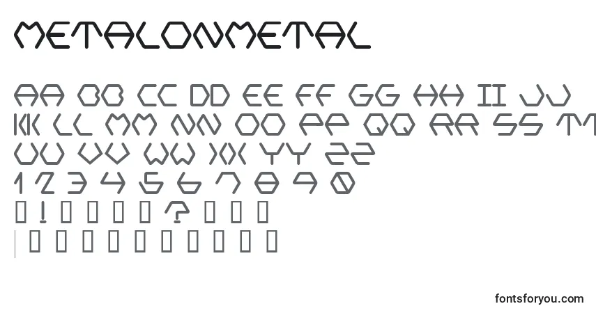 Czcionka MetalOnMetal – alfabet, cyfry, specjalne znaki