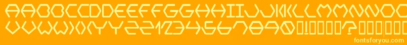 MetalOnMetal Font – Yellow Fonts on Orange Background