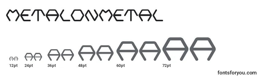 Размеры шрифта MetalOnMetal