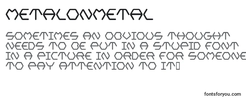 Шрифт MetalOnMetal