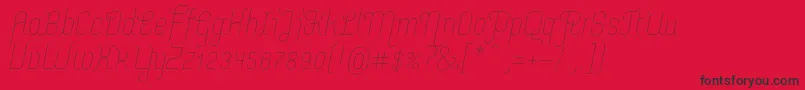 MerijntjeExtralightitalic Font – Black Fonts on Red Background