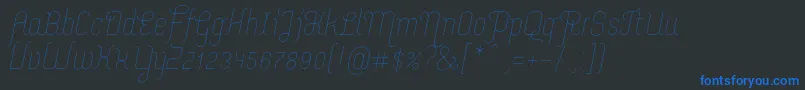 MerijntjeExtralightitalic Font – Blue Fonts on Black Background