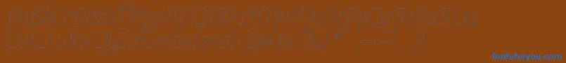 MerijntjeExtralightitalic Font – Blue Fonts on Brown Background