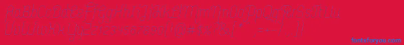 MerijntjeExtralightitalic Font – Blue Fonts on Red Background