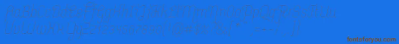 MerijntjeExtralightitalic Font – Brown Fonts on Blue Background