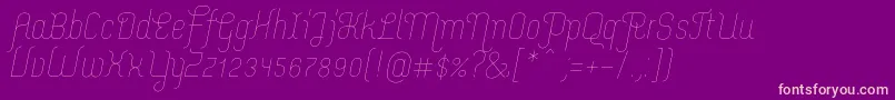 MerijntjeExtralightitalic Font – Pink Fonts on Purple Background