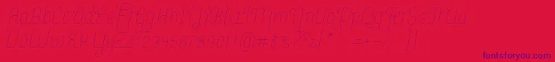フォントMerijntjeExtralightitalic – 赤い背景に紫のフォント